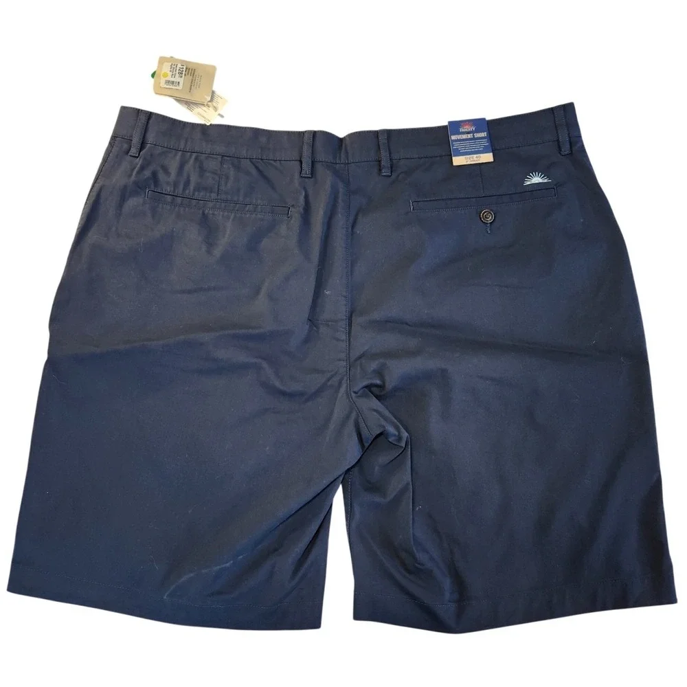 FAHERTY Coolmax All Day Shorts‎ Mens 40 Navy Blue 9 Inch Golf Beach NEW
